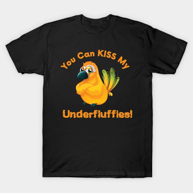 Sun Conure Parrot Kiss Underfluffies T-Shirt by Einstein Parrot